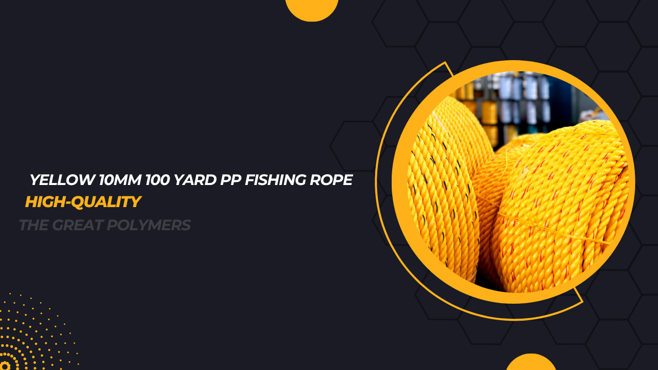 Yellow 10mm 100 yard PP Fishing Rope